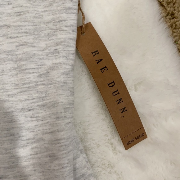 Last One! Small NWT Rae Dunn Believe hooded sweatshirt with socks - Picture 4 of 5